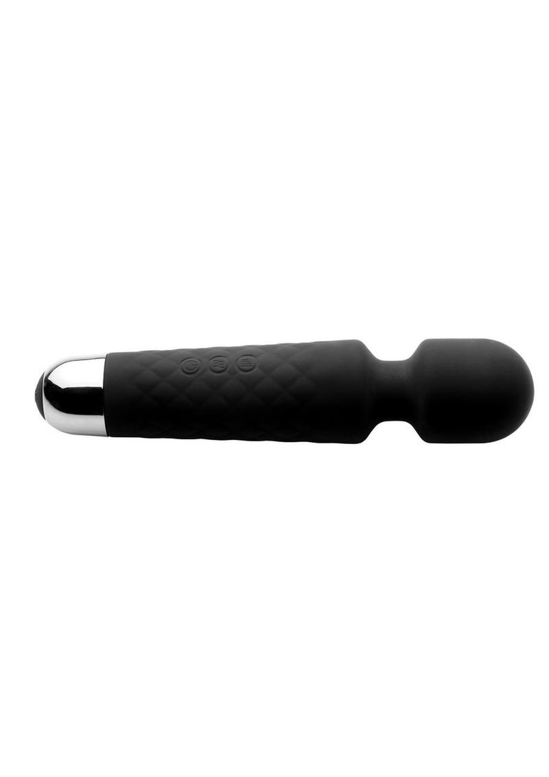 Wand Essentials Deep Velvet Silicone Wand Massager - Black/Purple