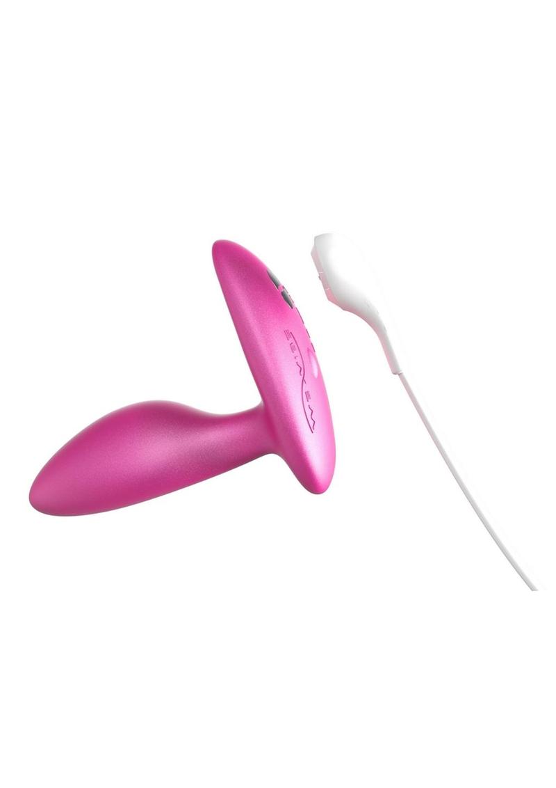 We-Vibe Ditto+ App Compatible Vibrating Rechargeable Silicone Butt Plug with Remote Control - Cosmic - Pink