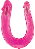 Wet Dreams Dual Pleasure Frenzy Double Dong - Pink/Pink Passion - 12in