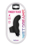 Wet Dreams Finger Tease Vibrator Waterproof - Black