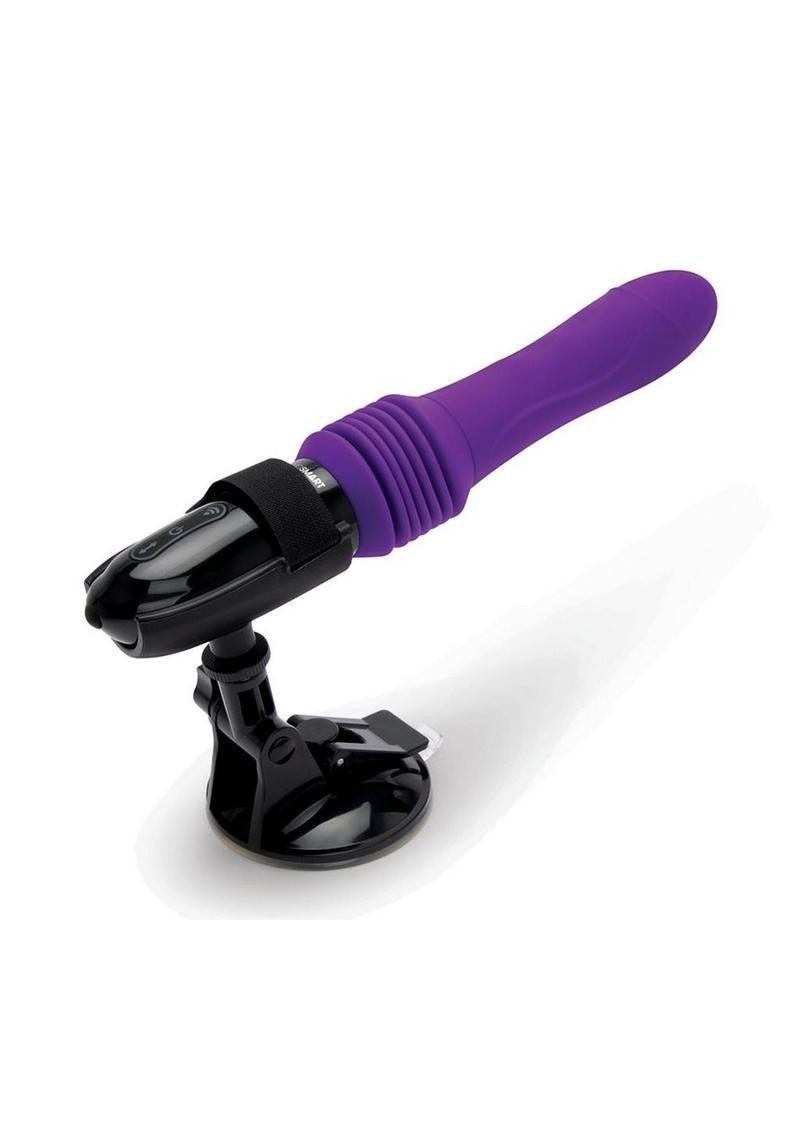 WhipSmart Thrusting Rechargeable Silicone Sex Machine - Black/Purple