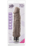 X5 Plus Hard On Vibrating Dildo - Caramel - 9in