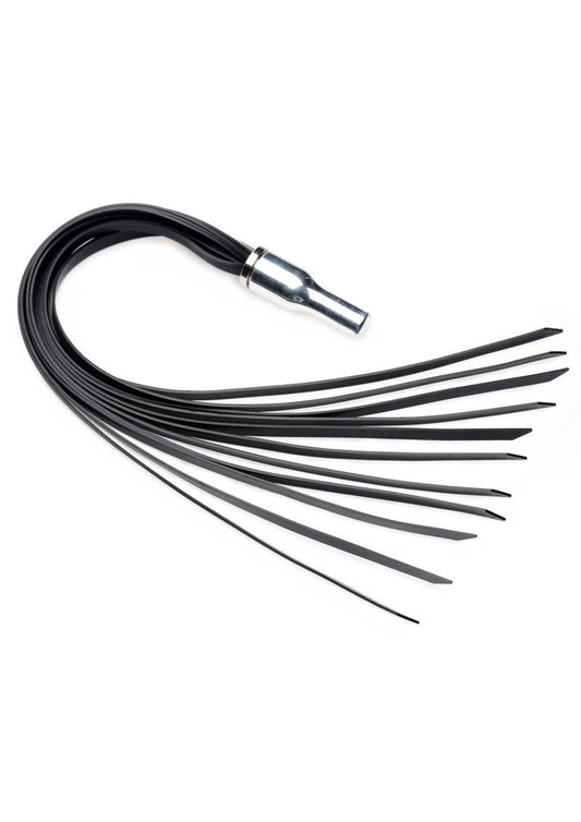 Zeus Electrosex Twilight E-Stim Silicone Flogger - Black