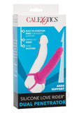 Silicone Love Rider Dual Penetrator Strap On System Pink