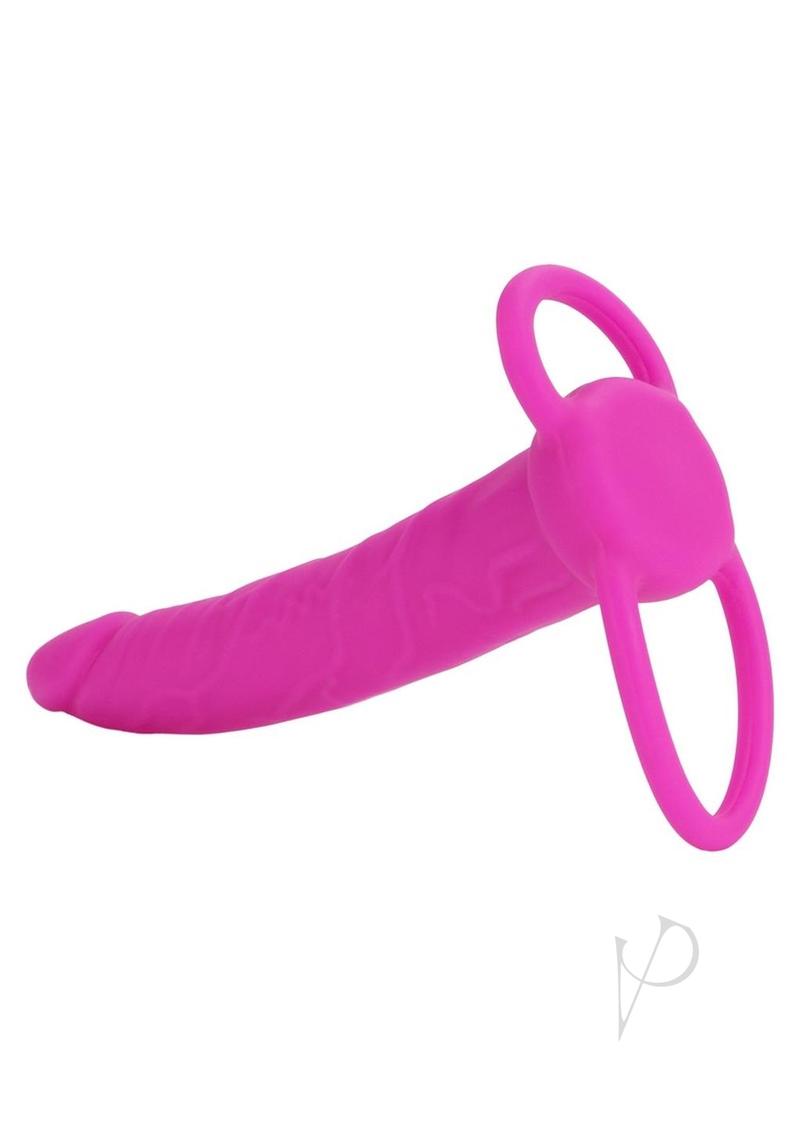 Silicone Love Rider Dual Penetrator Strap On System Pink