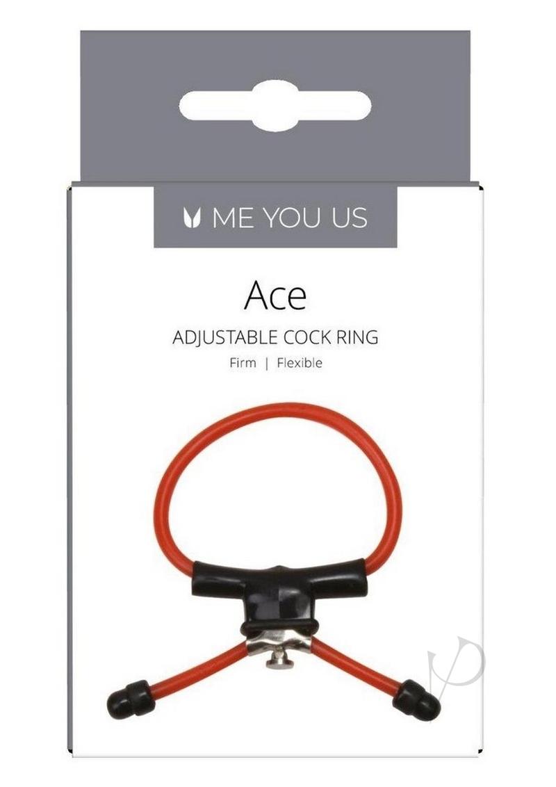 ME YOU US Ace Adjustable Cock Ring - Red