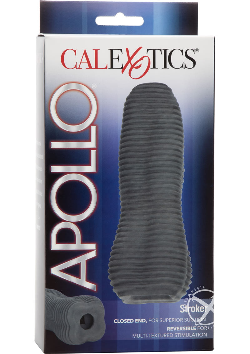 Apollo Stroker Closed End Textured Masturbator Grey 6.25 Inch