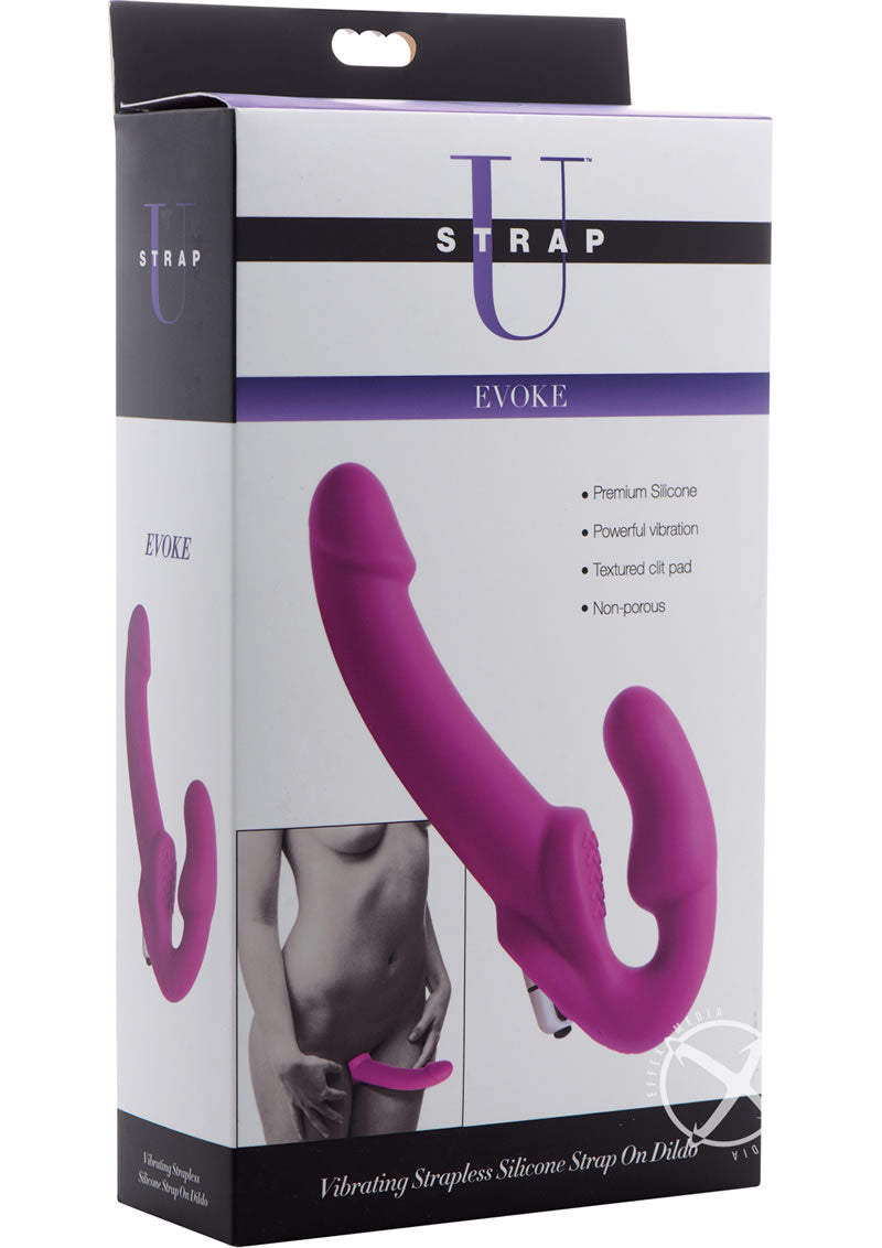 Strap U Vibrating Strapless Silicone Strap-on Dildo