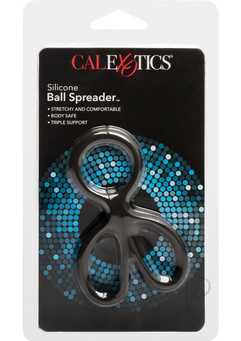Silicone Ball Spreader Cock Ring - Black