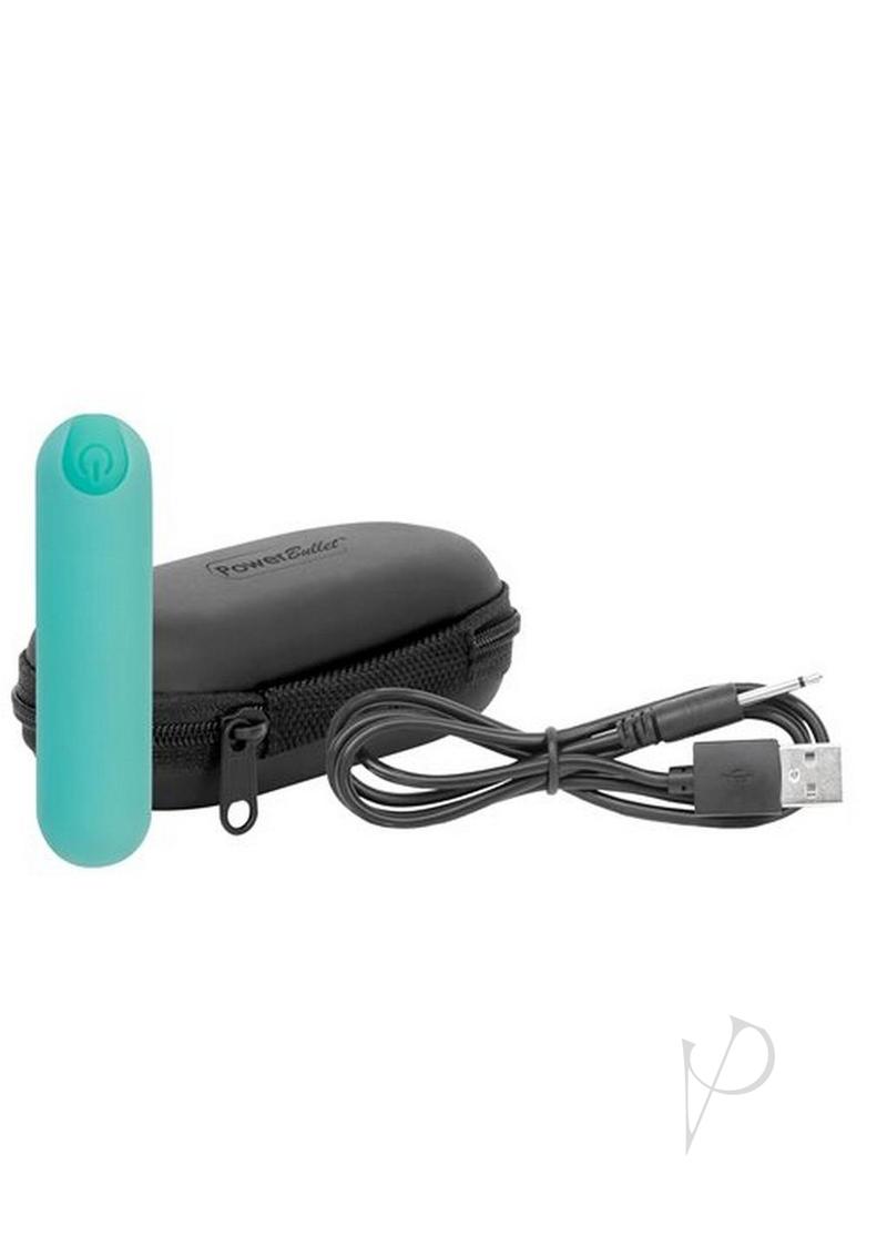 PowerBullet Essential Rechargeable Vibrating Bullet - Teal
