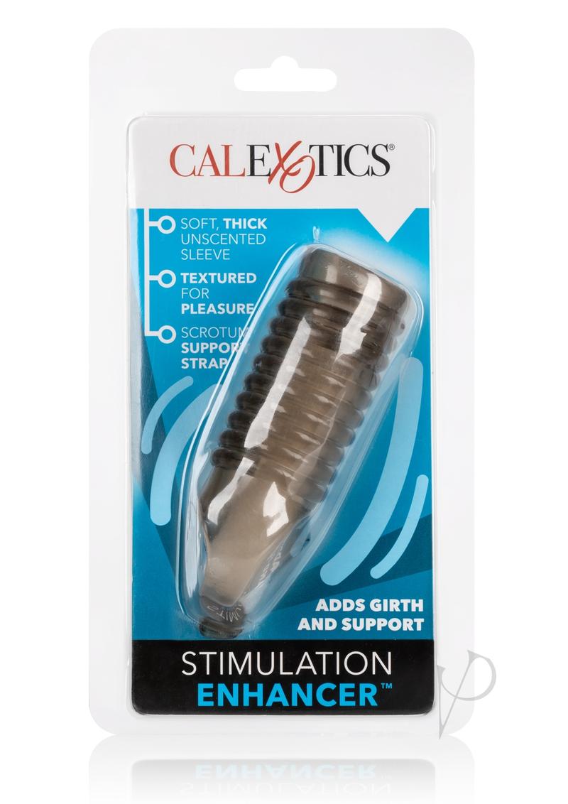 Stimulation Enhancer Textured Penis Sleeve 4.25in - Smoke
