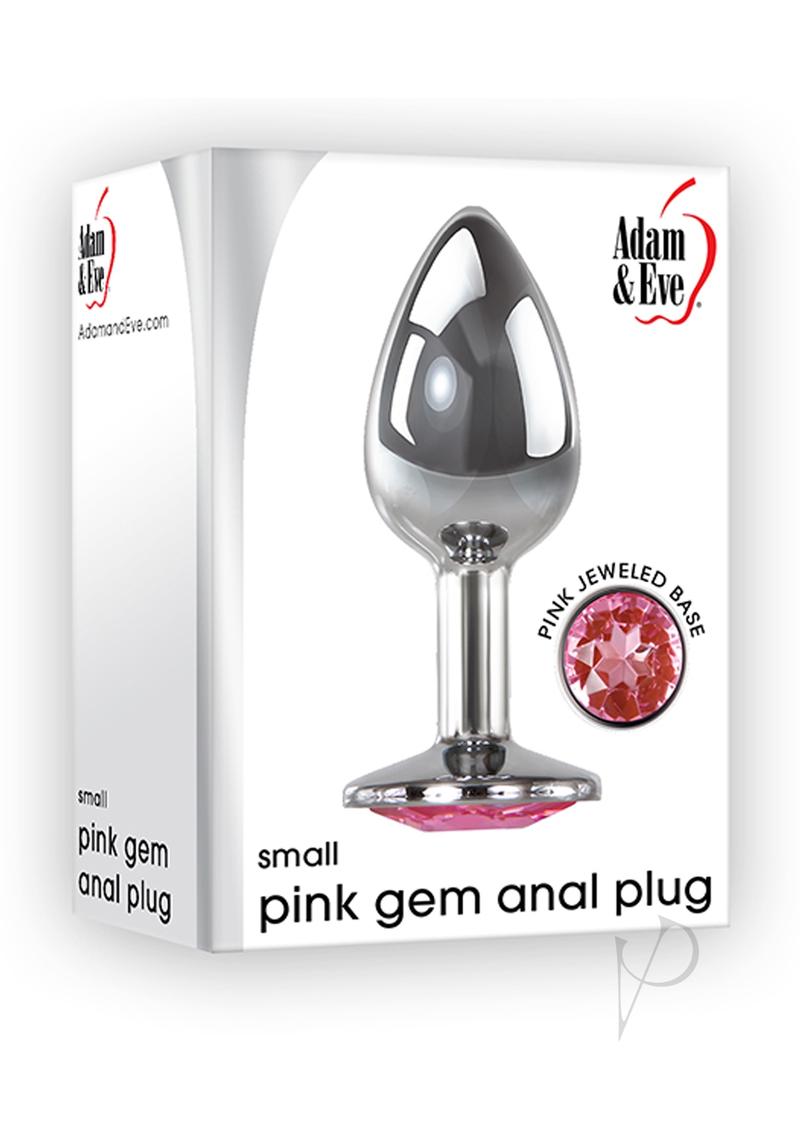Adam & Eve Pink Gem Aluminum Anal Plug - Small - Pink