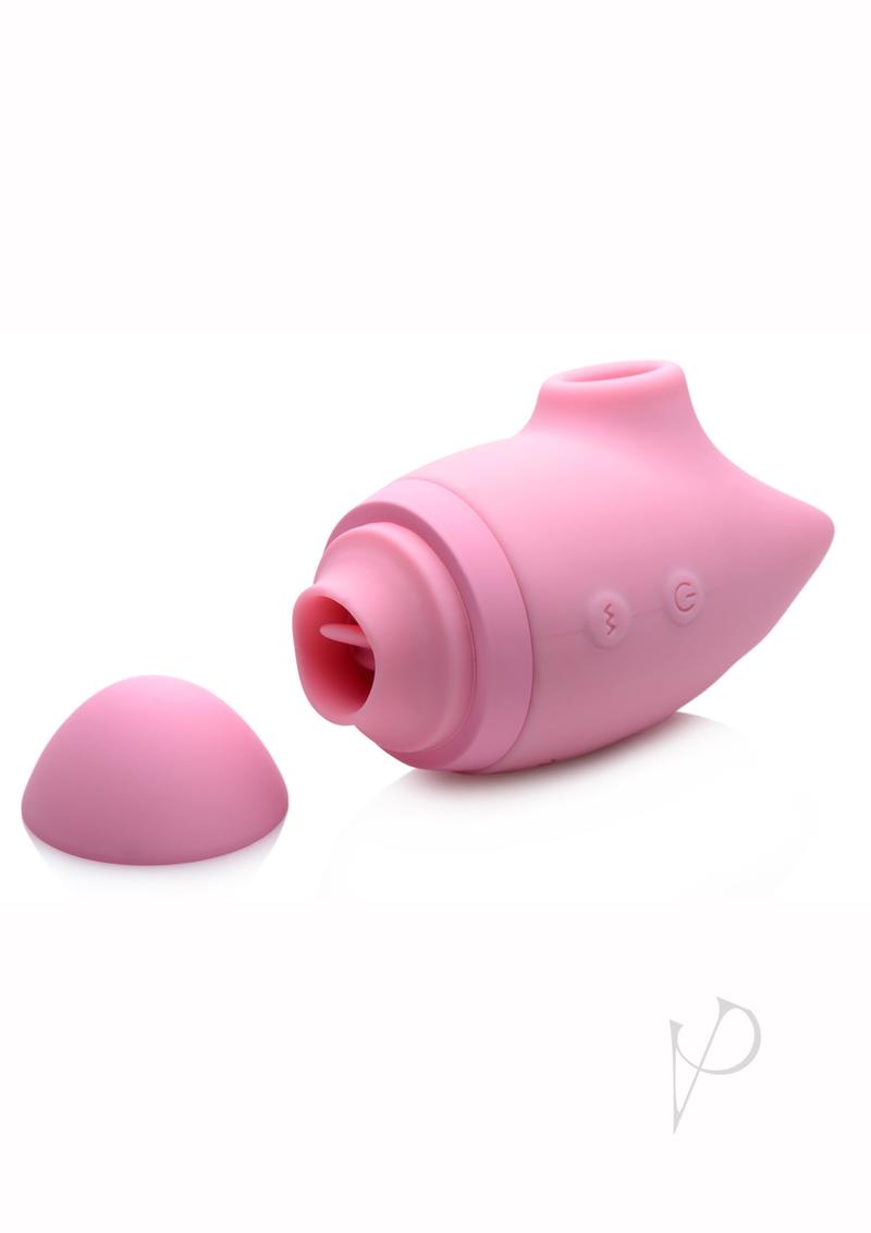 Inmi Shegasm Kitty Licker 5X Silicone Rechargeable Clit Stimulator - Pink